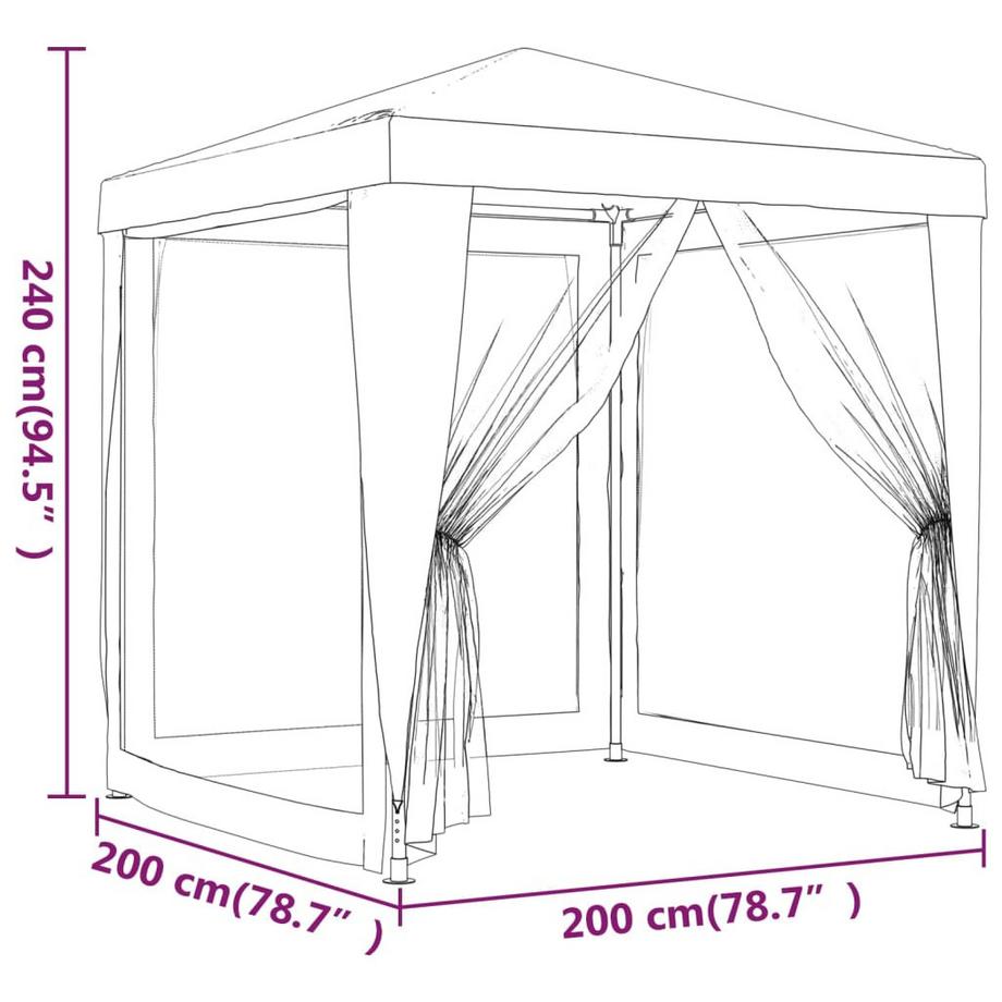 VidaXL tenda per feste Polietilene  