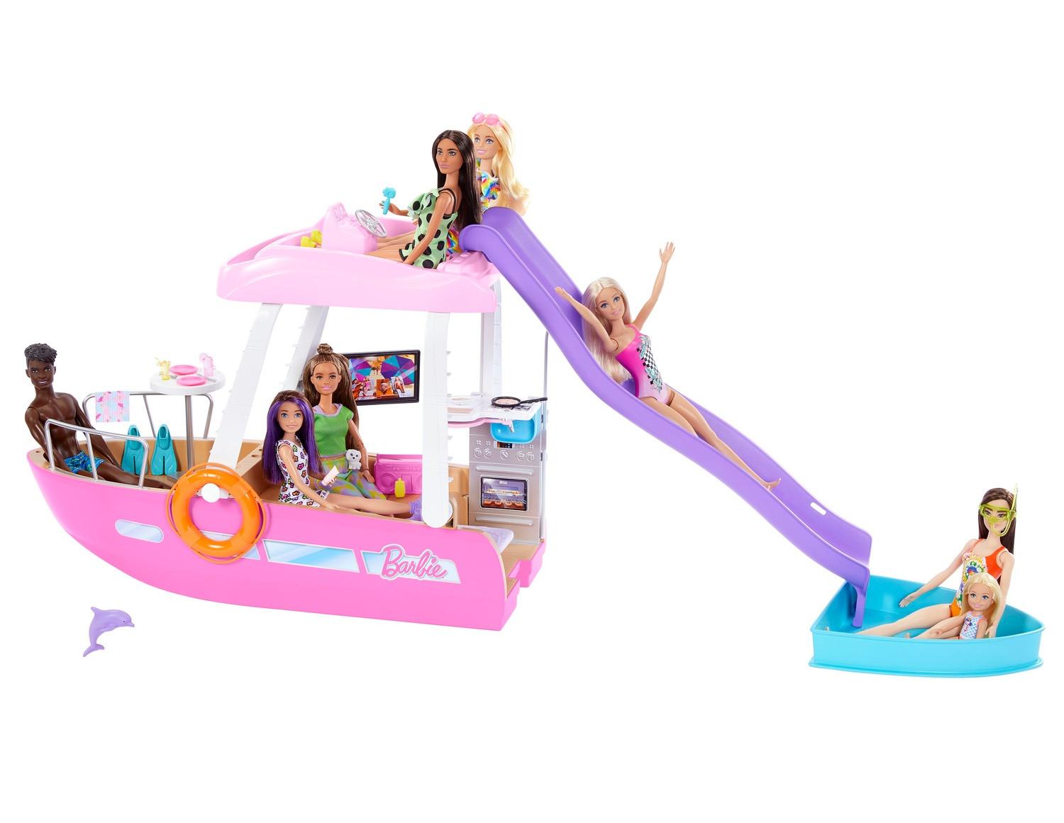 Barbie  Fahrzeuge Traumboot mit Rutsche 