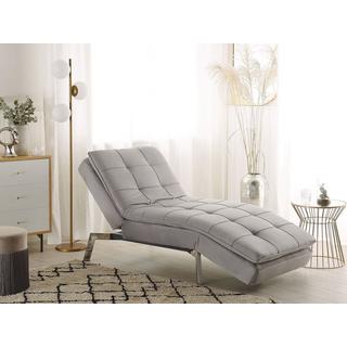 Beliani Chaise longue en Velours Moderne LOIRET  