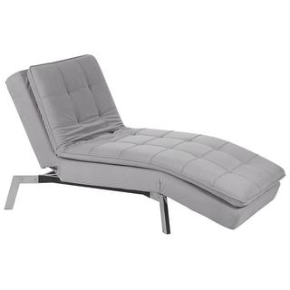 Beliani Chaise longue en Velours Moderne LOIRET  