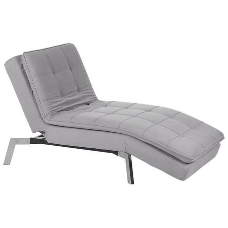 Beliani Chaise longue en Velours Moderne LOIRET  