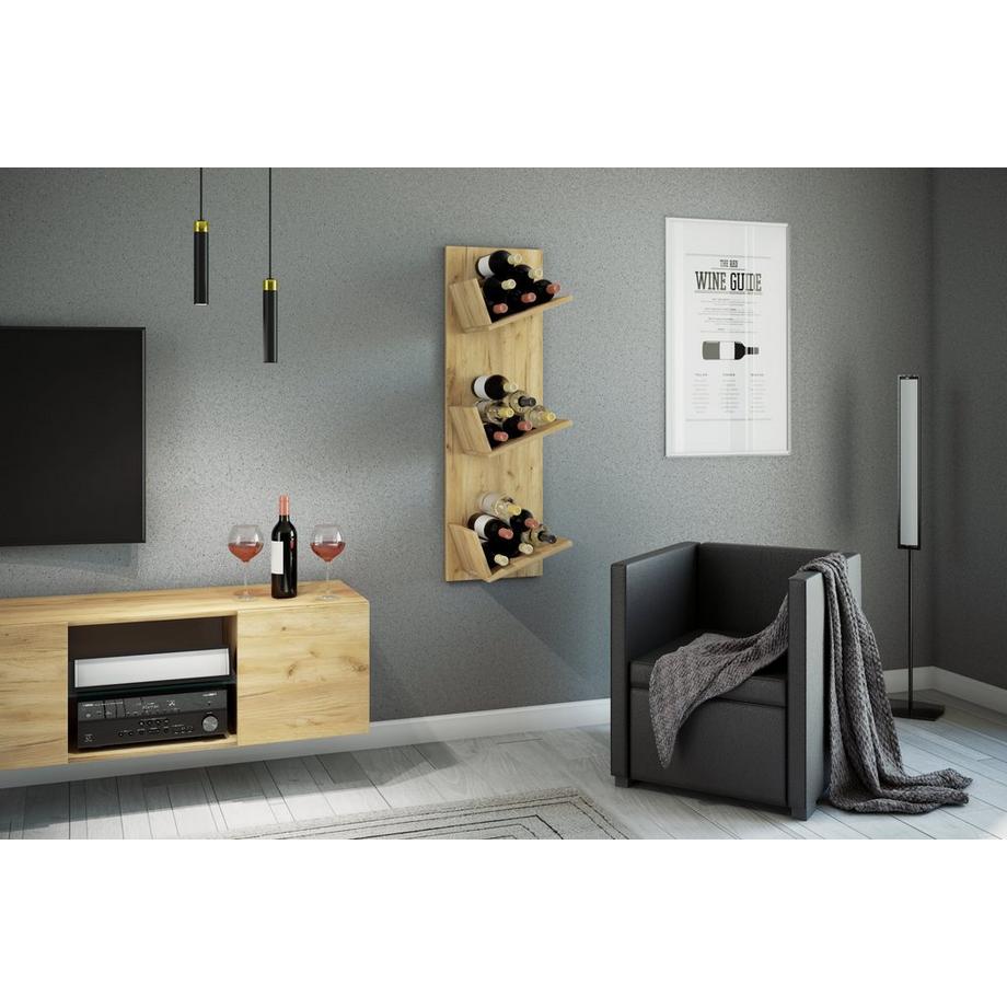 VCM Étagère à vin en bois Étagère à bouteilles Étagère murale Étagère suspendue Bouteilles de vin Vinosi  