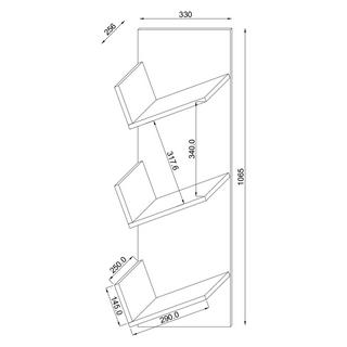 VCM Holzregal hängend | platzsparendes Regal | Maße: 106 x B. 33 x T. 26 cm | Elegantes Regal hängend | Aufbewahrungsregal | Bücherregal | Wandboard  Wein  