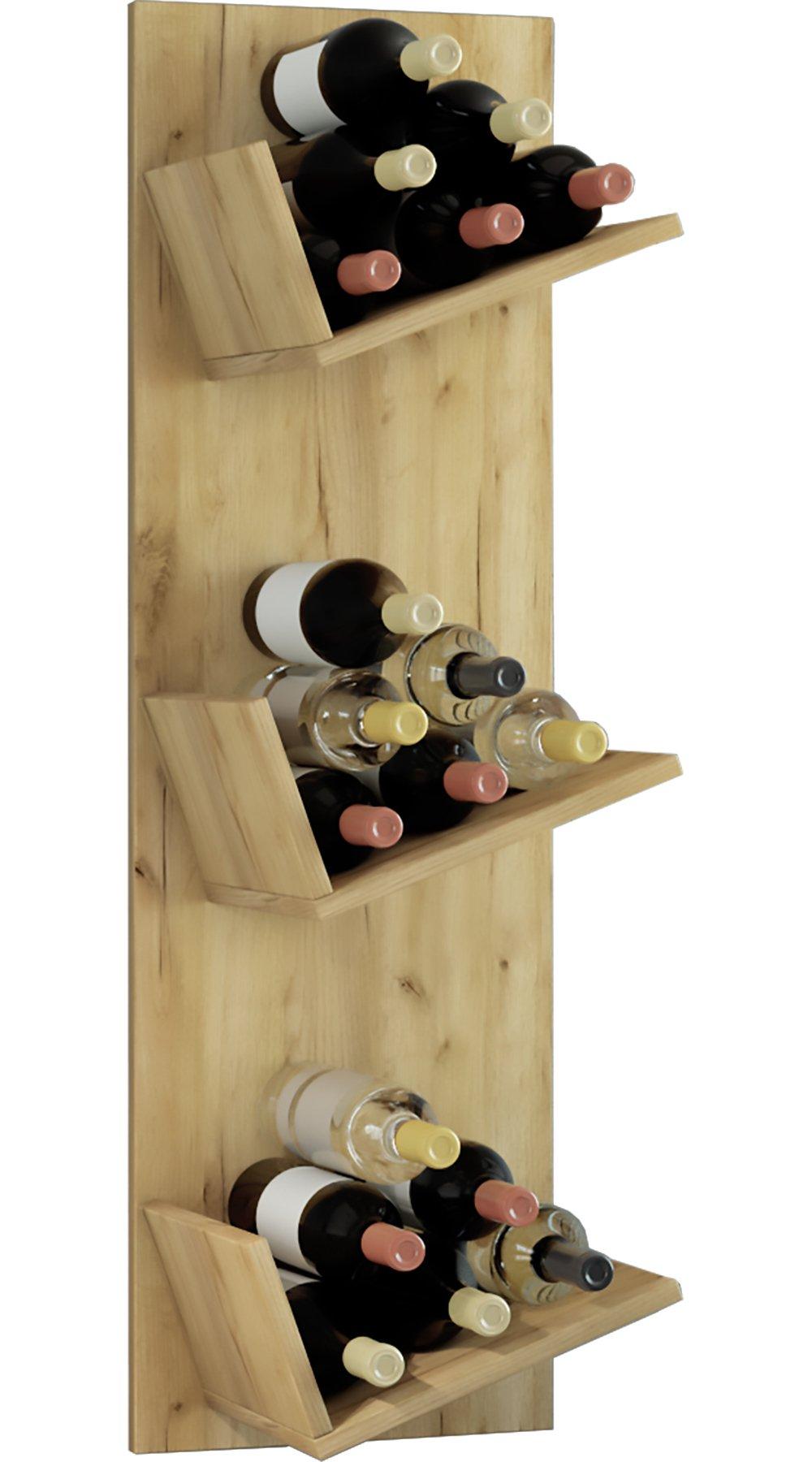 VCM Holzregal hängend | platzsparendes Regal | Maße: 106 x B. 33 x T. 26 cm | Elegantes Regal hängend | Aufbewahrungsregal | Bücherregal | Wandboard  Wein  