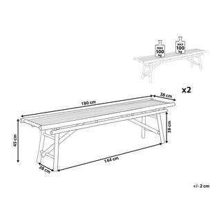 Beliani Banc de jardin en Bambou Boho TINDARI  