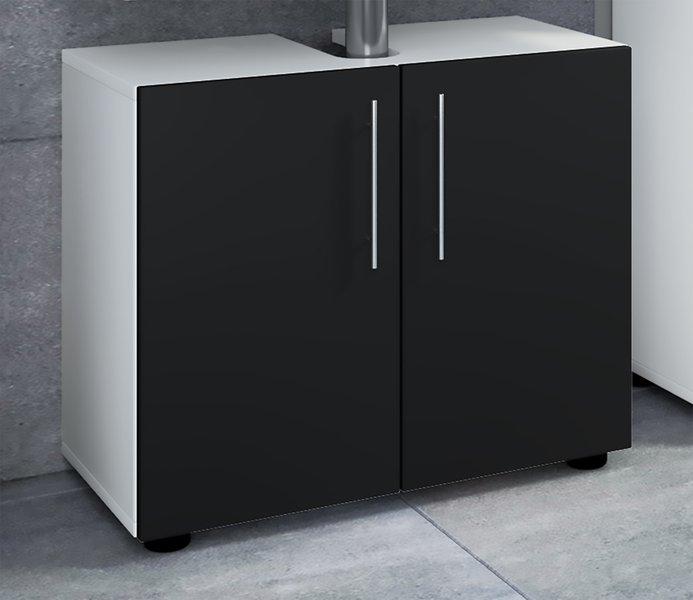 VCM Badmöbel Badunterschrank Waschbeckenunterschrank Badezimmer Flandu ll Drehtüren  
