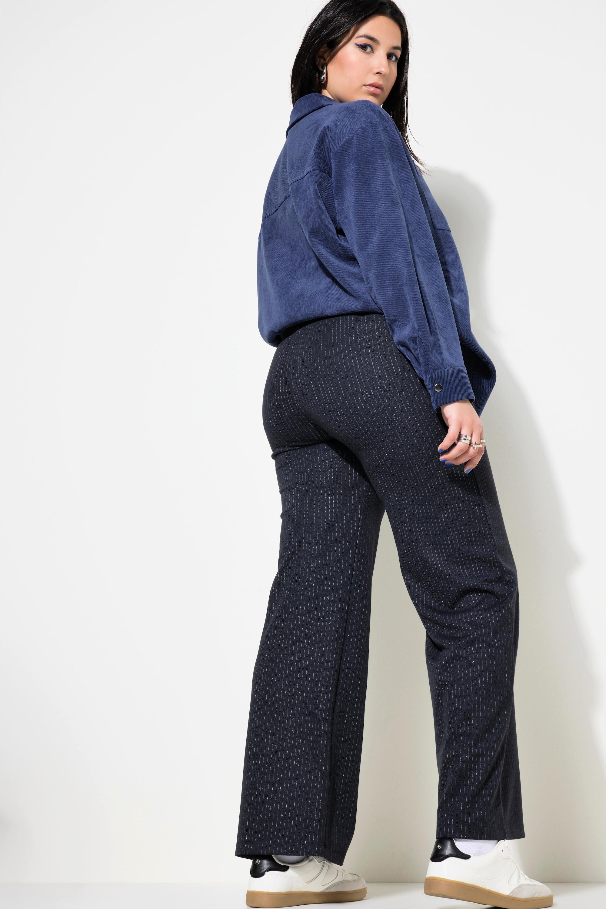 Studio Untold  Pantalon à enfiler. Jambes larges et fines rayures 