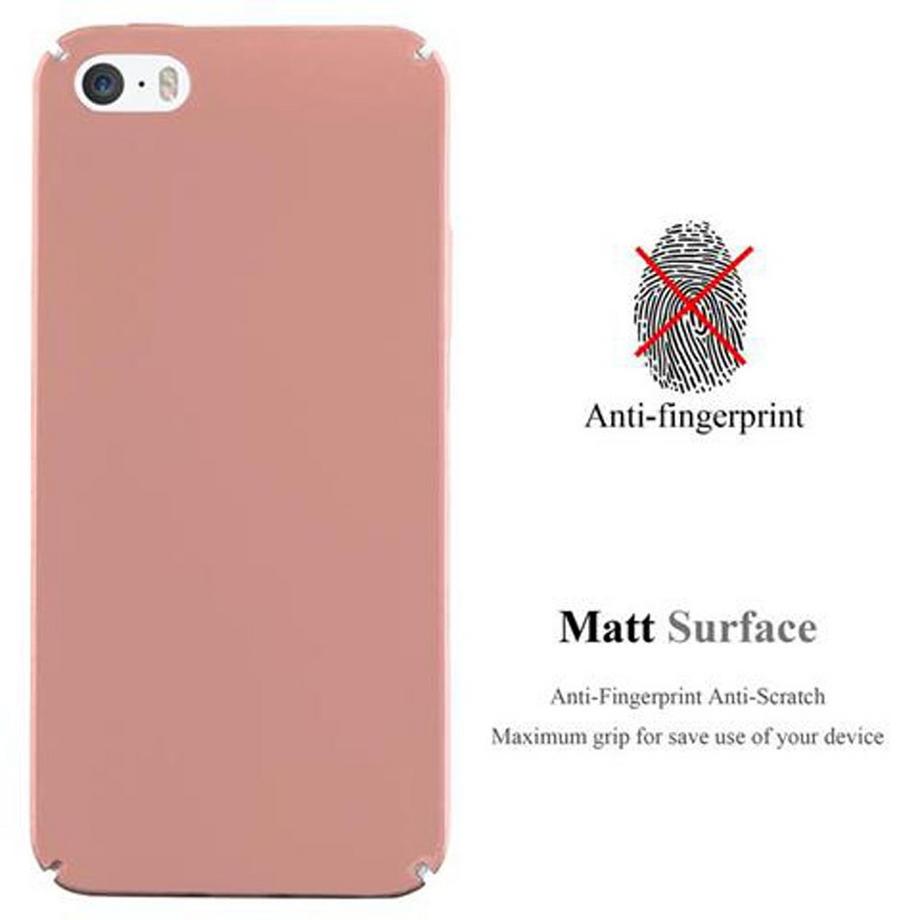 Cadorabo  Hülle für Apple iPhone 5 / 5S / SE 2016 Hard Case in Metall Optik 