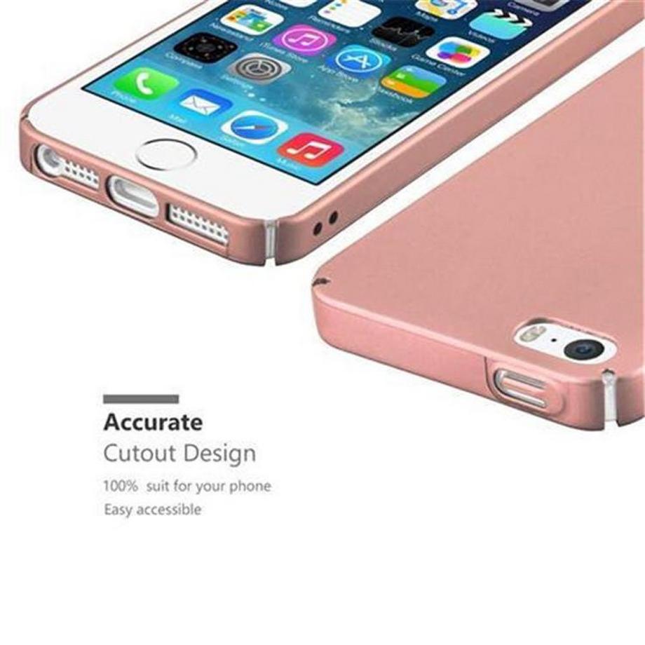 Cadorabo  Hülle für Apple iPhone 5 / 5S / SE 2016 Hard Case in Metall Optik 