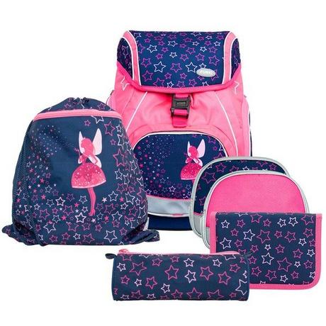 Funki Flexy-Bag 6040.611 Neon Edition Pink Fairy 6-teiliges Schulthek-Set  