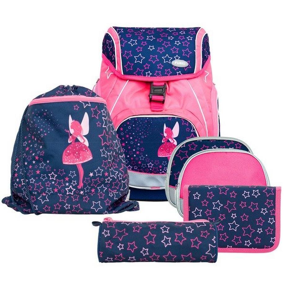 Funki Flexy-Bag 6040.611 Neon Edition Pink Fairy Set de Cartable 6 Pièces  