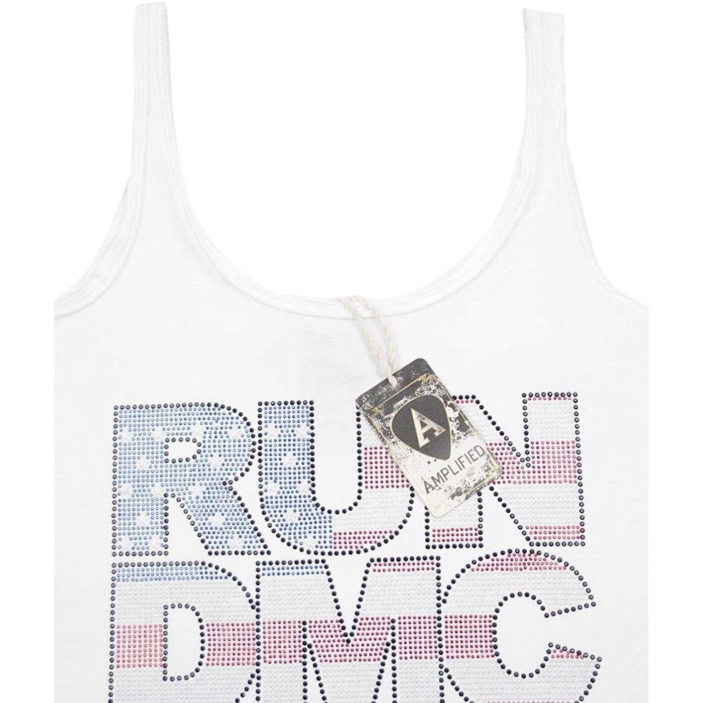 Amplified  RunDMCTanktop mit USAFlaggenDesign und Schmucksteinen 