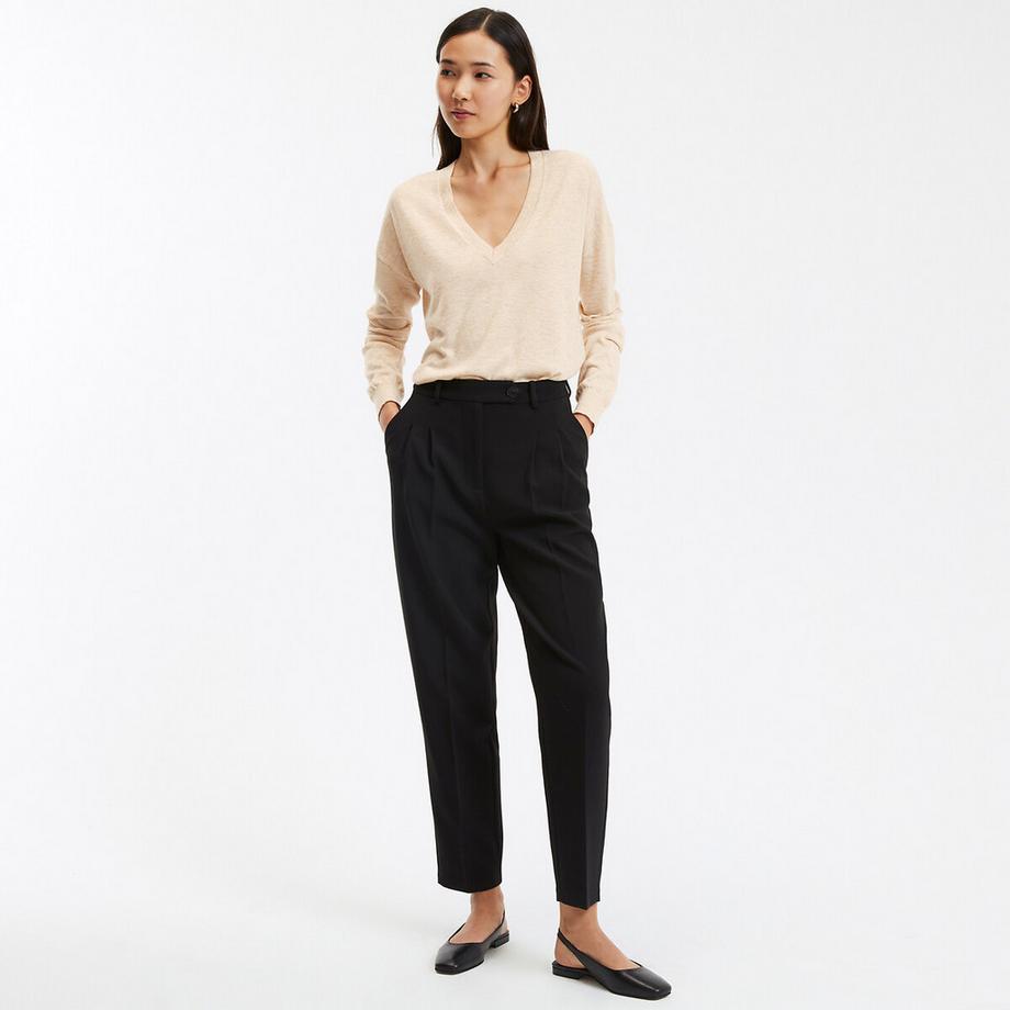 La Redoute Collections Pantaloni slim con pieghe  