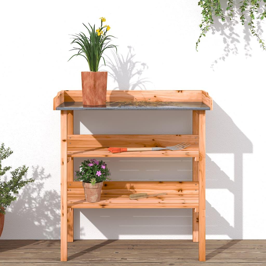 VidaXL Table à plantes bois  