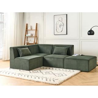 Beliani Sofa mit Ottomane aus Cord Modern LEMVIG  