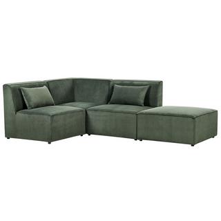 Beliani Sofa mit Ottomane aus Cord Modern LEMVIG  