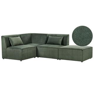 Beliani Sofa mit Ottomane aus Cord Modern LEMVIG  