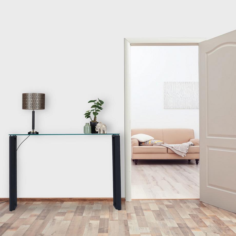 Northix Konsolentisch mit Glastischplatte  