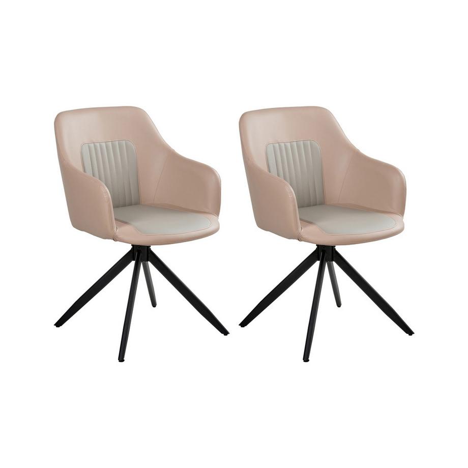 Esszimmerstuhl 2er Set aus Kunstleder  LIKELY