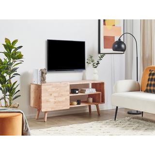 Beliani TV-Möbel aus Gummibaumholz Modern WESTFIELD  