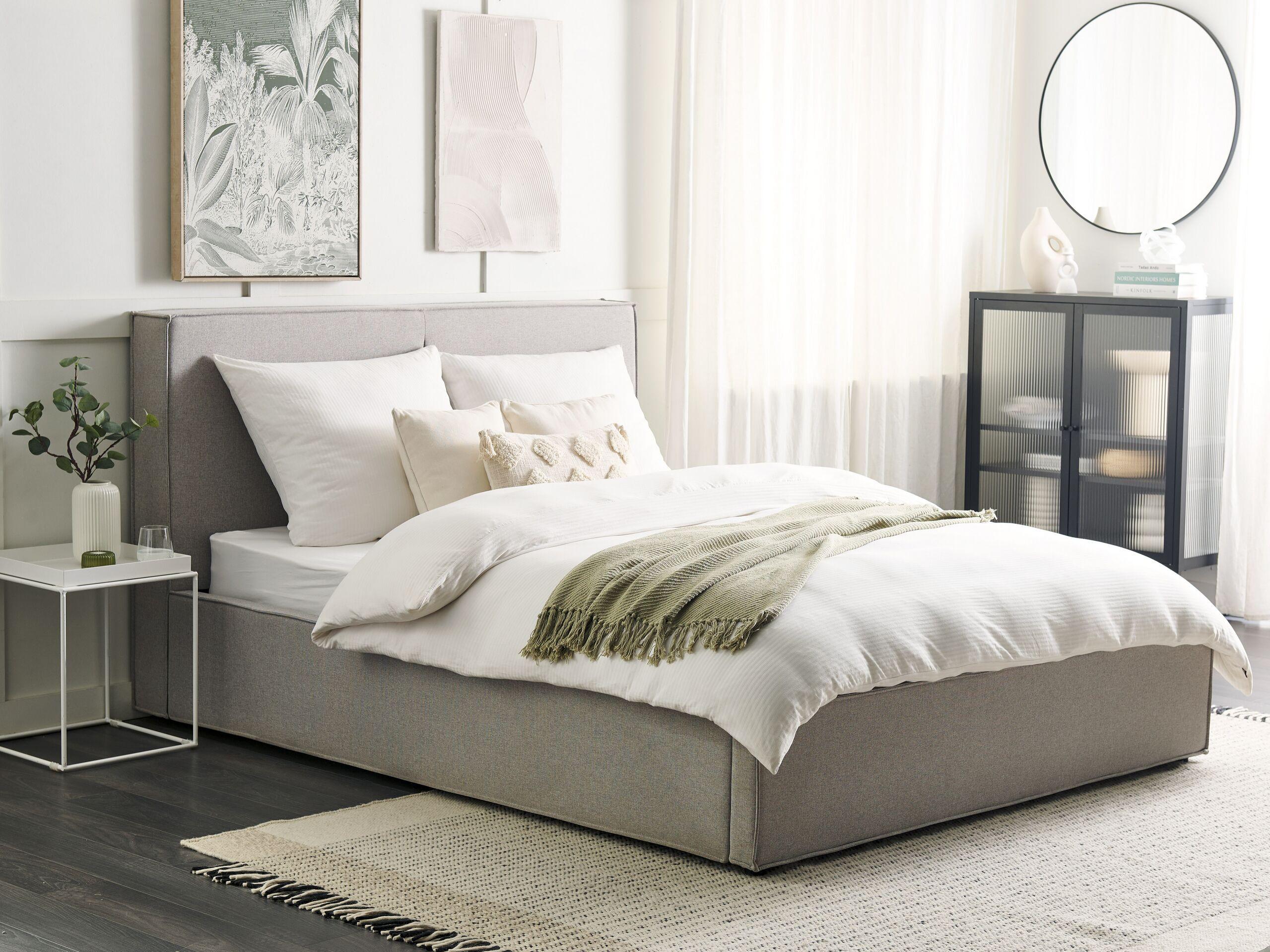 Beliani Bett mit Lattenrost aus Polyester Modern MOISSAC  