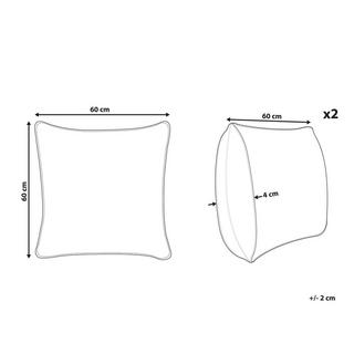 Beliani Set di 2 cuscini en Velluto Moderno EUSTOMA  