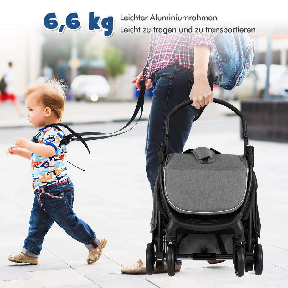 Northix  Poussette de voyage pliable et inclinable 