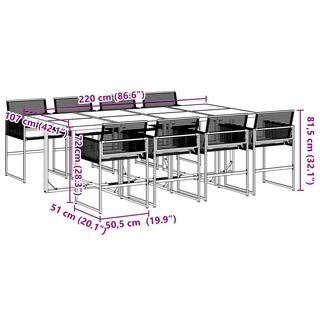 VidaXL Garten essgruppe poly-rattan  