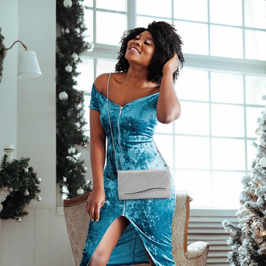 Only-bags.store Sac à main de soirée à la mode Pochette de mariage élégante à chaîne  