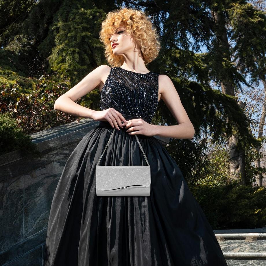 Only-bags.store Sac à main de soirée à la mode Pochette de mariage élégante à chaîne  