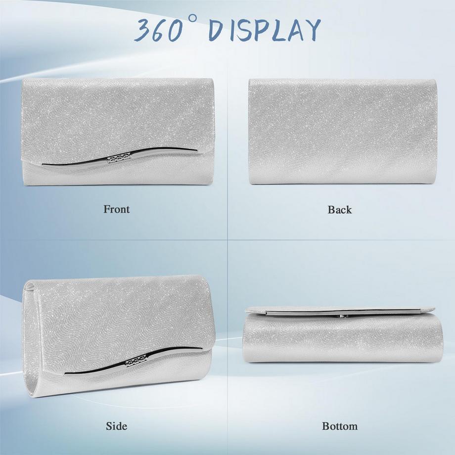 Only-bags.store Sac à main de soirée à la mode Pochette de mariage élégante à chaîne  