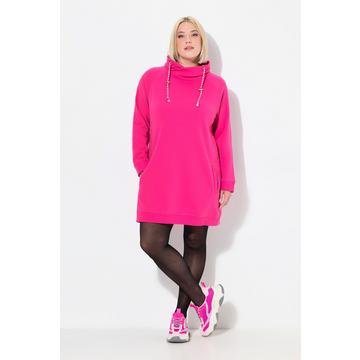 Abito di felpa con collo alto, tasche e maniche lunghe