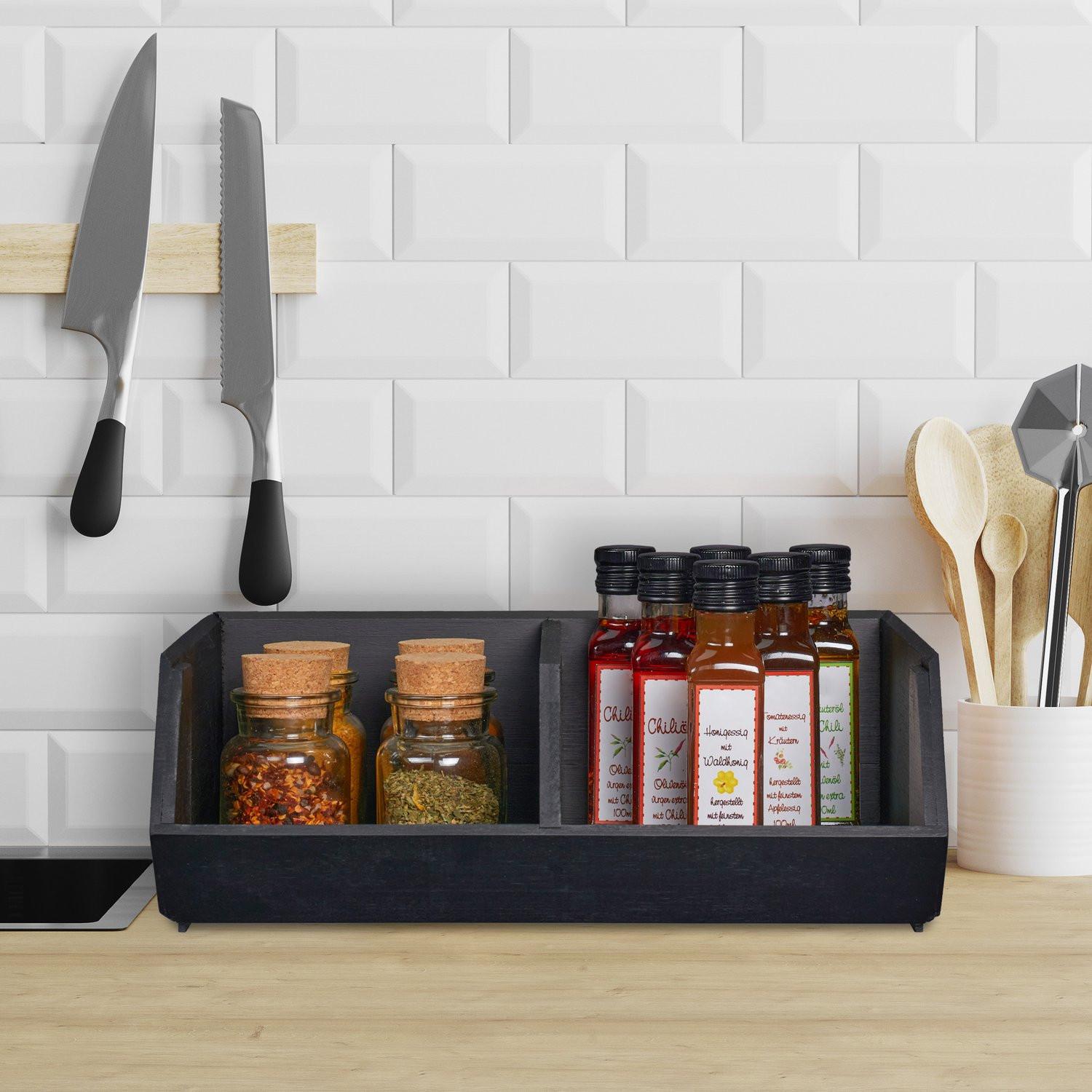 Northix Stapelbarer Schreibtisch-Organizer aus Bambus  