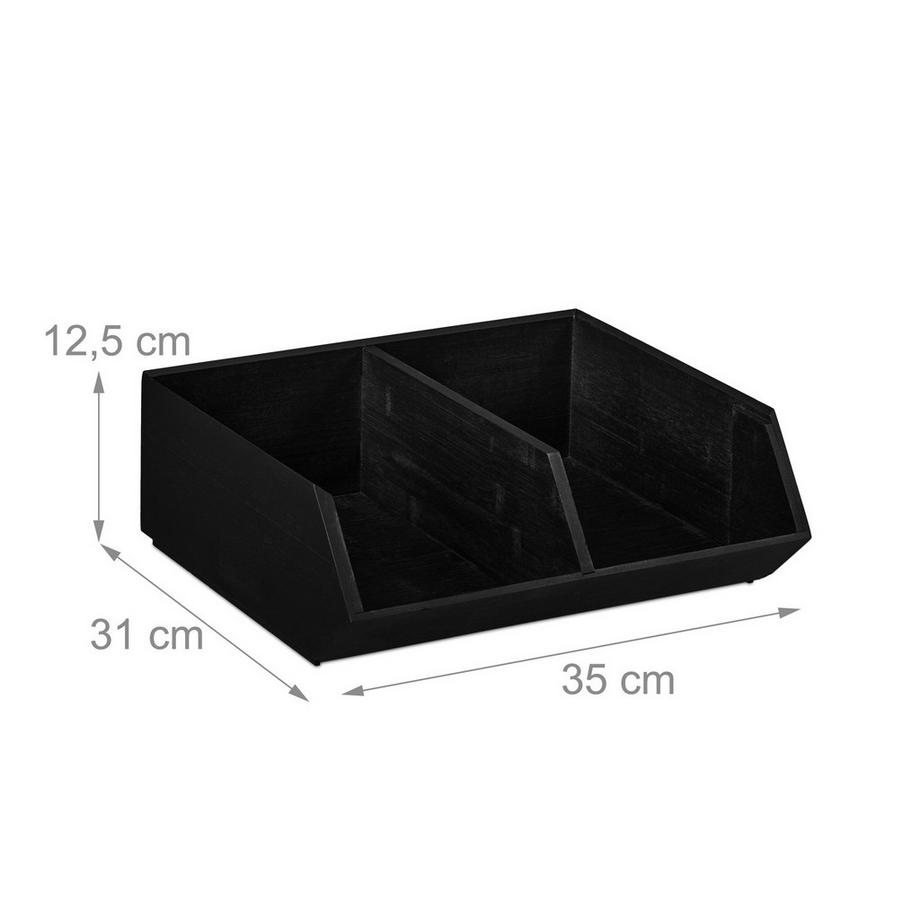 Northix Organiseur de bureau empilable en bambou  