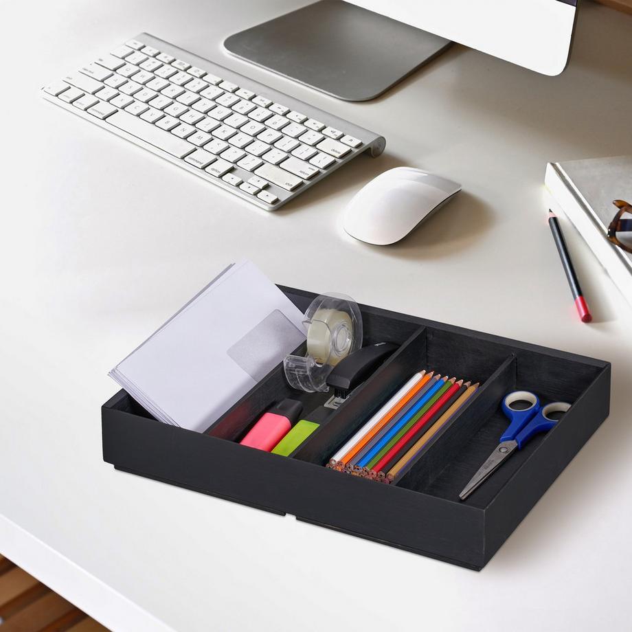 Northix Organiseur de bureau empilable en bambou  