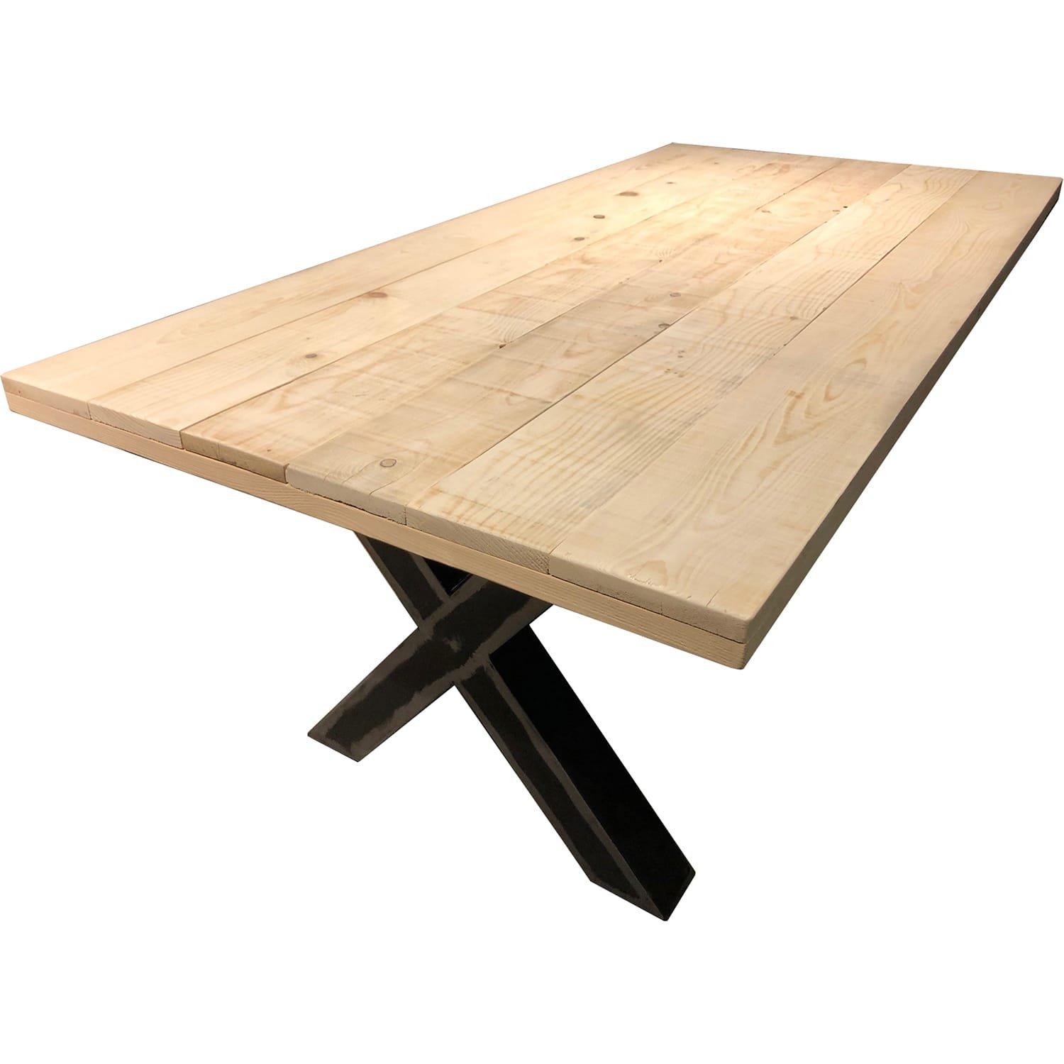 mutoni Table Manguier en forme de X naturel 160x90  