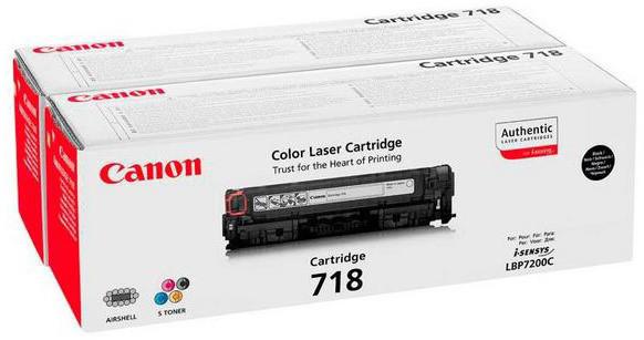 Canon  CANON Toner-Modul 718TW schwarz 2662B005 LBP 7200 2 Stück 