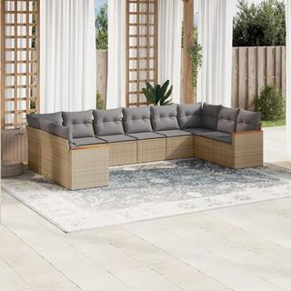 VidaXL set divano da giardino Polirattan  