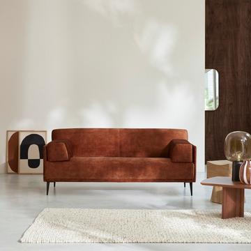 3-Sitzer-Sofa aus terracottafarbenem Samt Finn