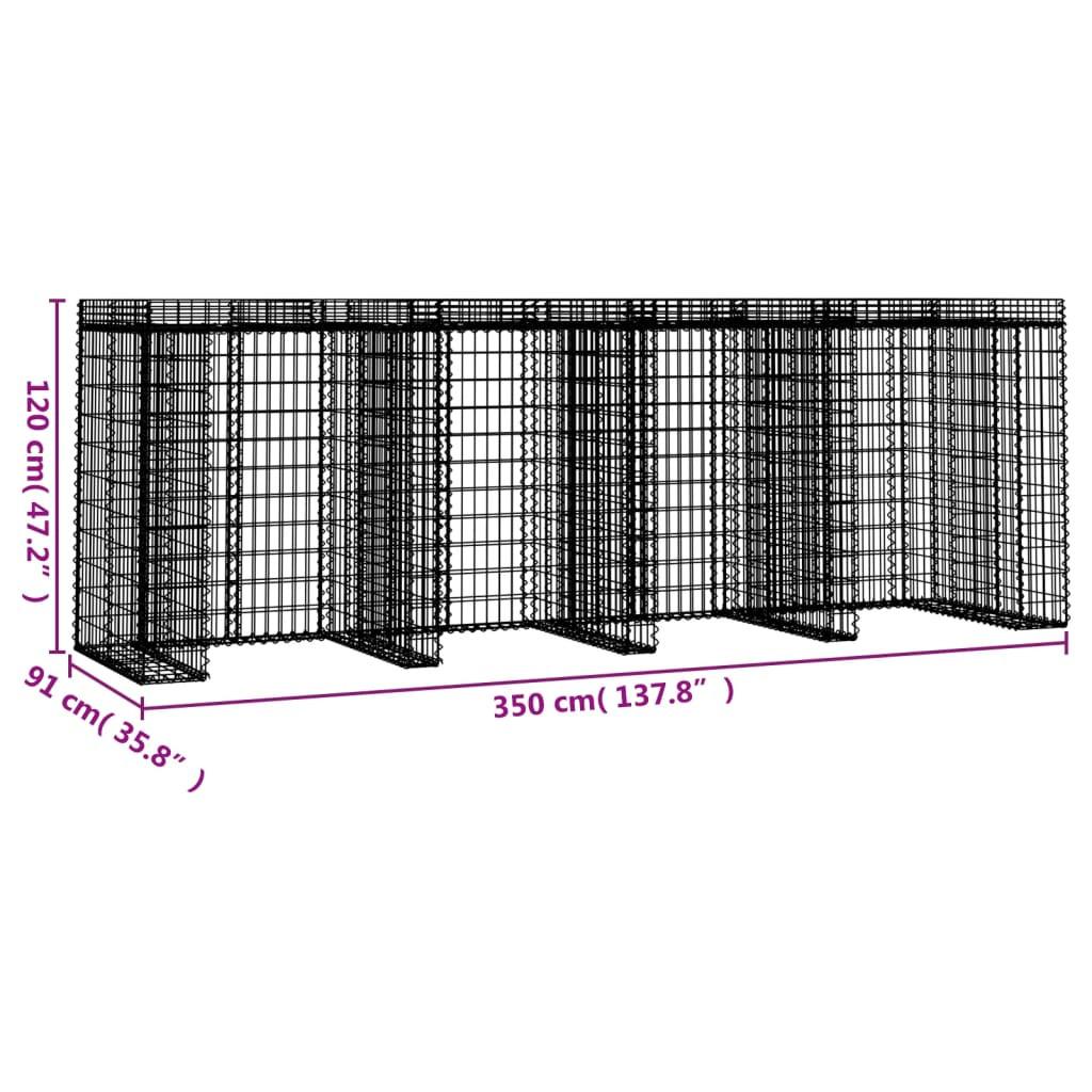 VidaXL Mur de gabion fer  