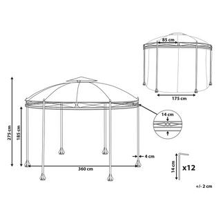 Beliani Pavillon aus Stahl Mediterran SAFARA  