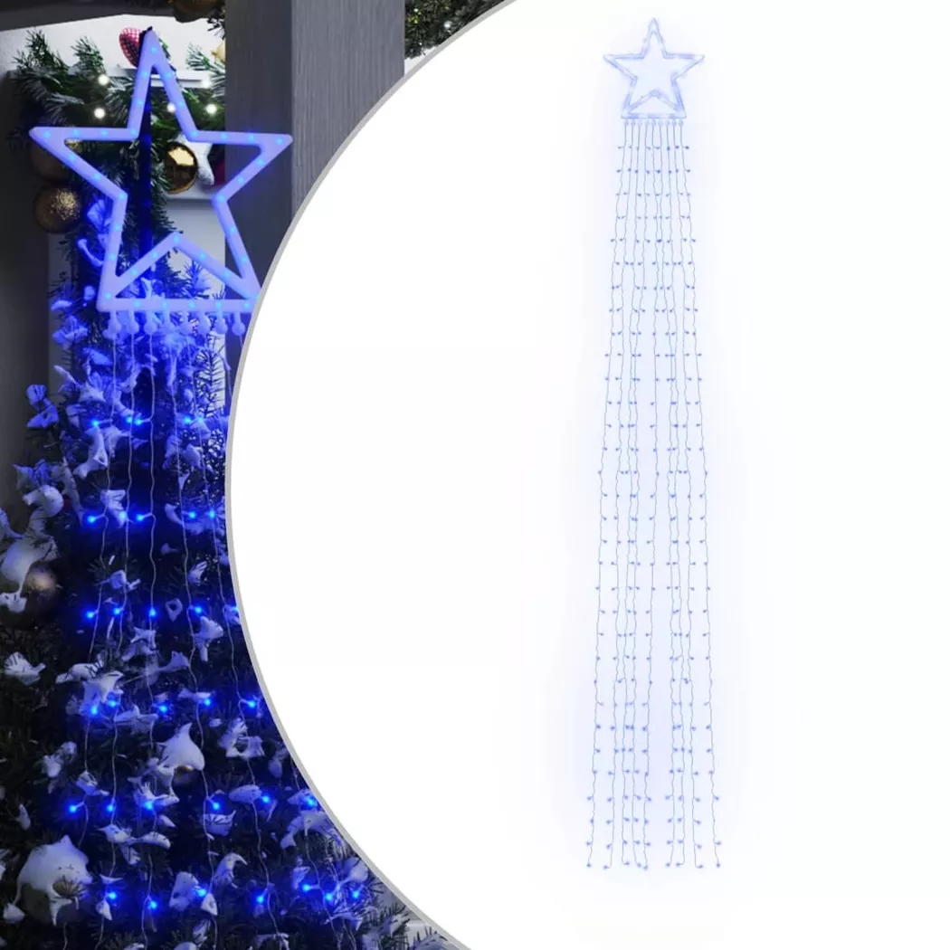 VidaXL - Guirlande de sapin de noël, One Size, Bleu