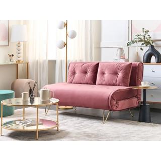 Beliani 2 Sitzer Sofa aus Samtstoff Glamourös VESTFOLD  