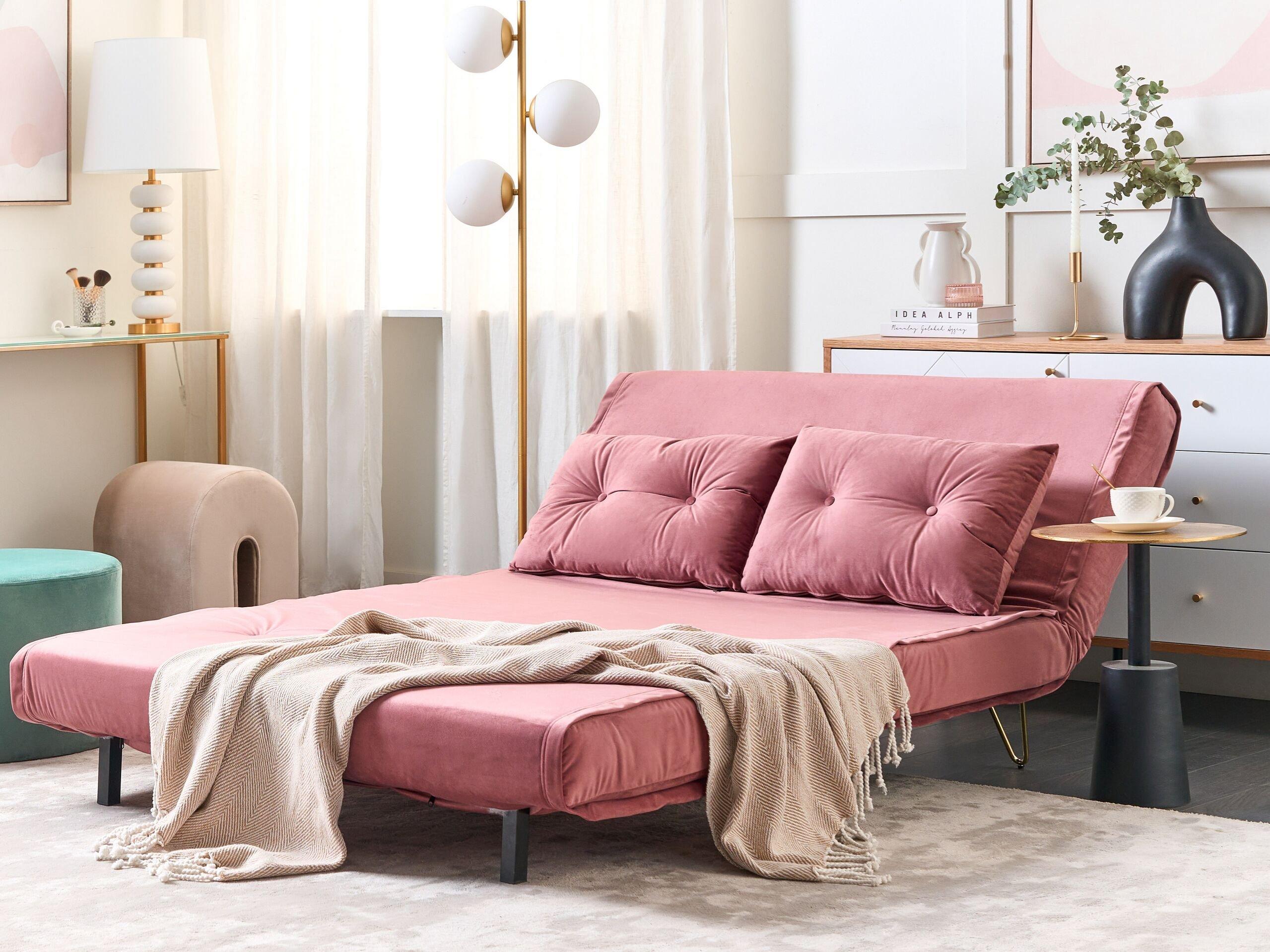 Beliani 2 Sitzer Sofa aus Samtstoff Glamourös VESTFOLD  