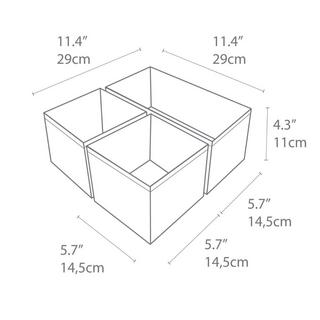 Bigso Box of Sweden Bigso SOFT Organizer Gris - Set 3 pcs.  