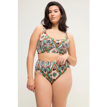 Slip del bikini a vita alta con stampa allover