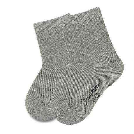 Sterntaler  Kinder Socken Doppelpack uni silber melange 