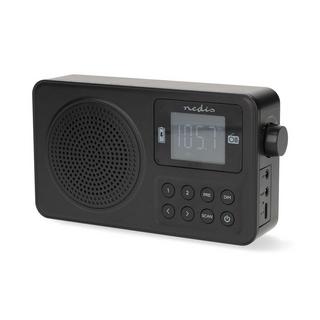 Nedis  UKW-Radio | Tragbares Design | UKW | Akkubetrieben / USB-betrieben | Digital | 2 W | Bildschirmgröße | Bluetooth® | Kopfhörerausgang | Wecker 