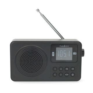 Nedis  UKW-Radio | Tragbares Design | UKW | Akkubetrieben / USB-betrieben | Digital | 2 W | Bildschirmgröße | Bluetooth® | Kopfhörerausgang | Wecker 