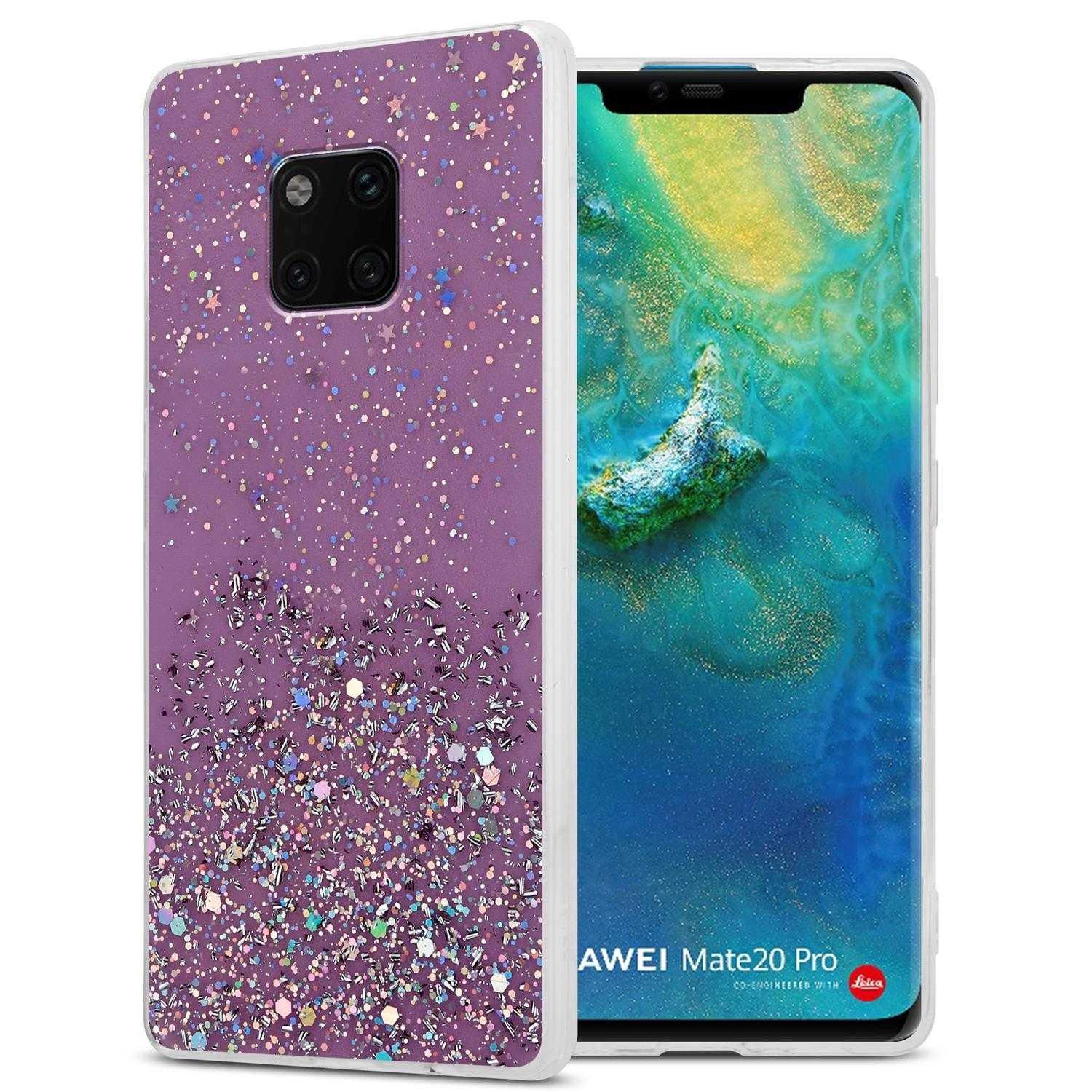 Cadorabo  Hülle für Huawei MATE 20 PRO TPU Silikon mit funkelnden Glitter 